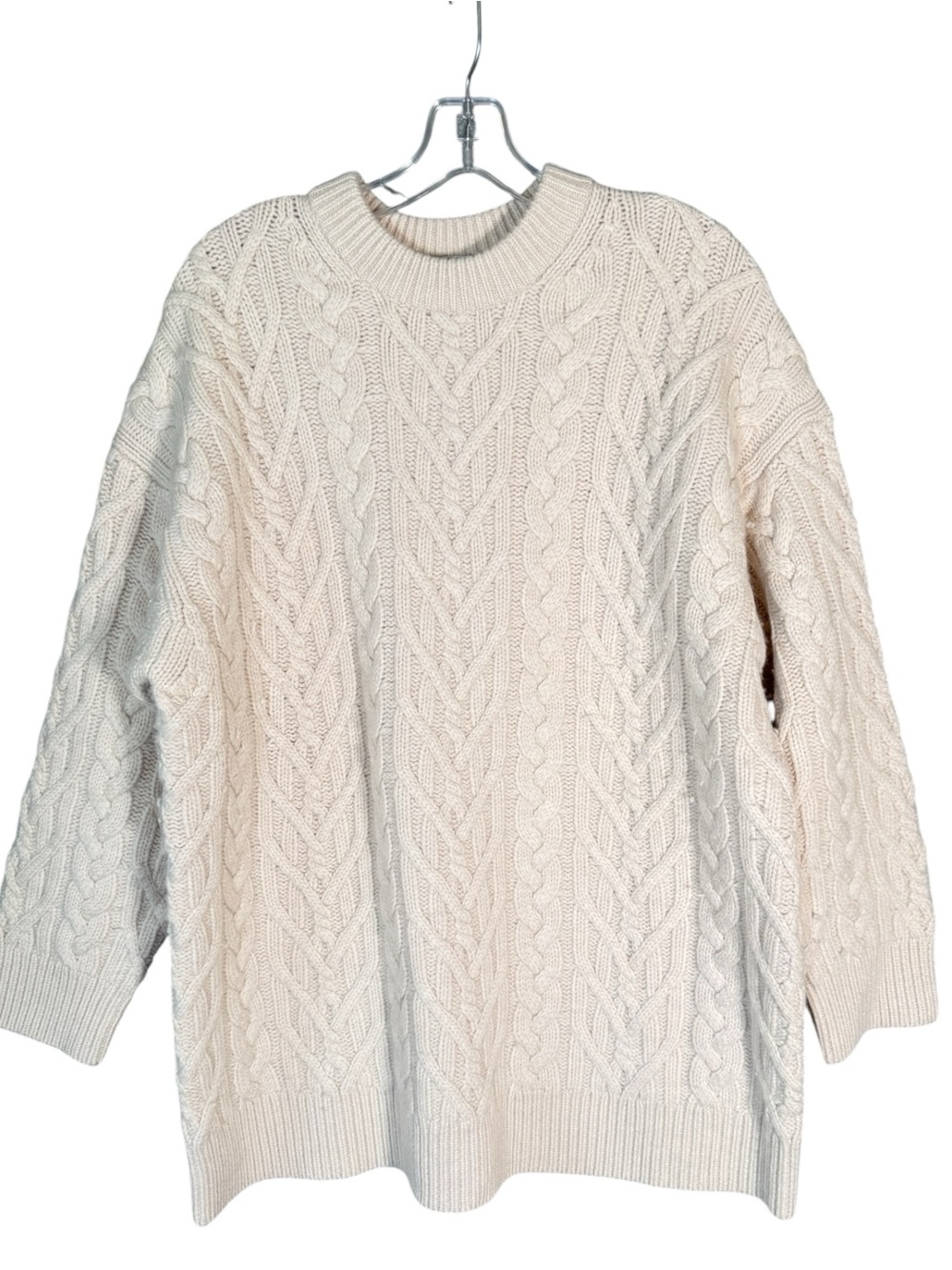 Aritzia The Group Nourish Sweater Oversized Cable Knit Sweater Fisherman SZ 1
